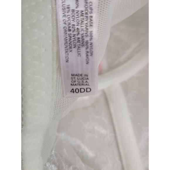 Victorias Secret Bralette Bra 40DD Lace Corset Style Bridal Sheer Coquette - Picture 8 of 9